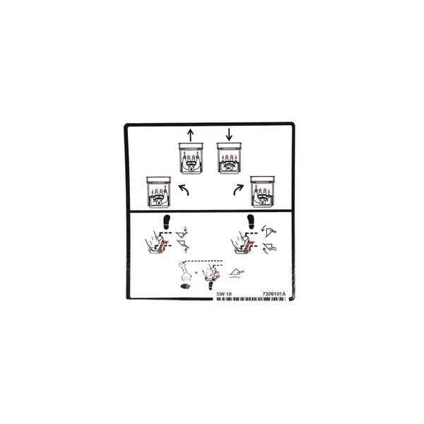 Bobcat 7326101 Control Decal for Skid Steer Loaders, 7326101