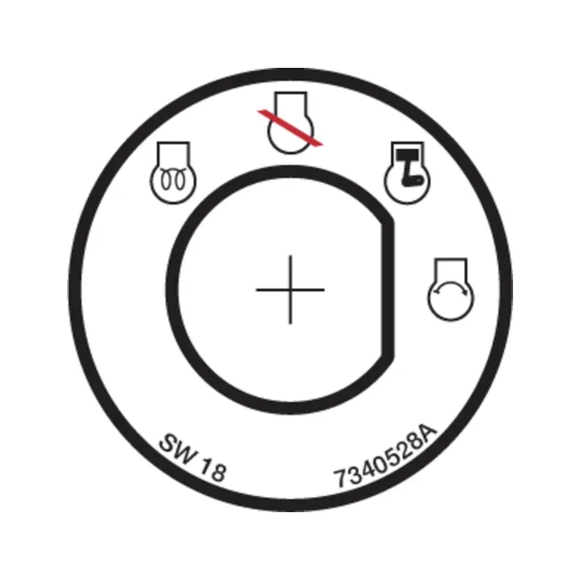 Bobcat 7340528 Ignition Key Decal for Excavators, 7340528