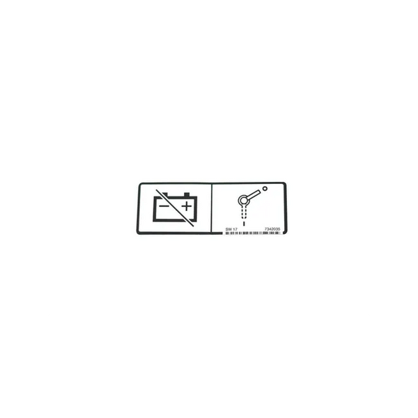 Bobcat 7342035 Disconnect Decal for Articulated Loaders and Excavators, 7342035