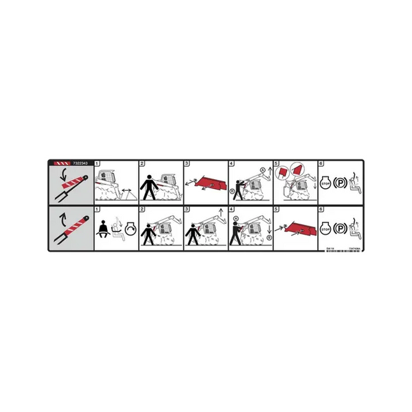 Bobcat 7347436 Lift Arm Support Decal, 7347436