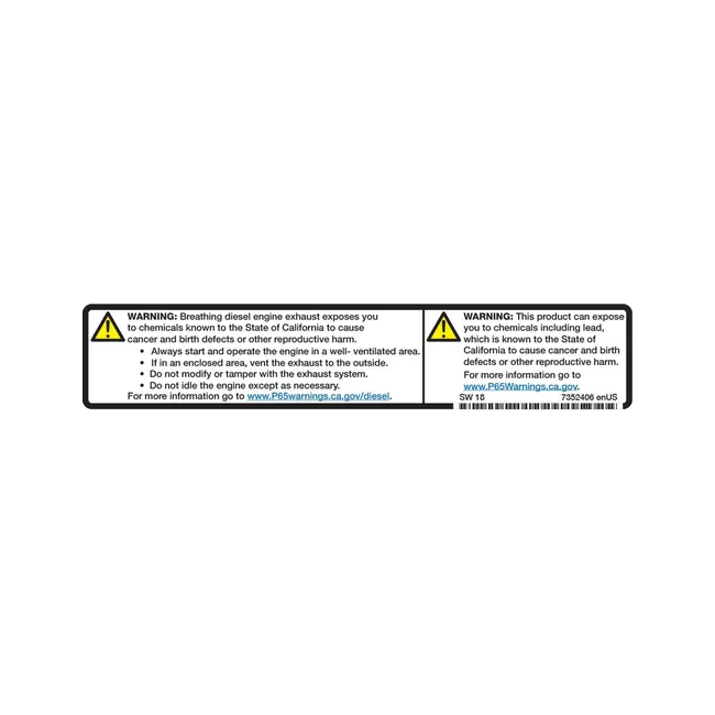 Bobcat 7352406 Warning Decal, 7352406