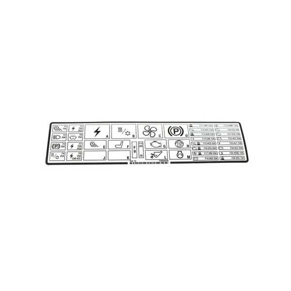 Bobcat 7356065 Fuse Relay Decal for Loaders, 7356065
