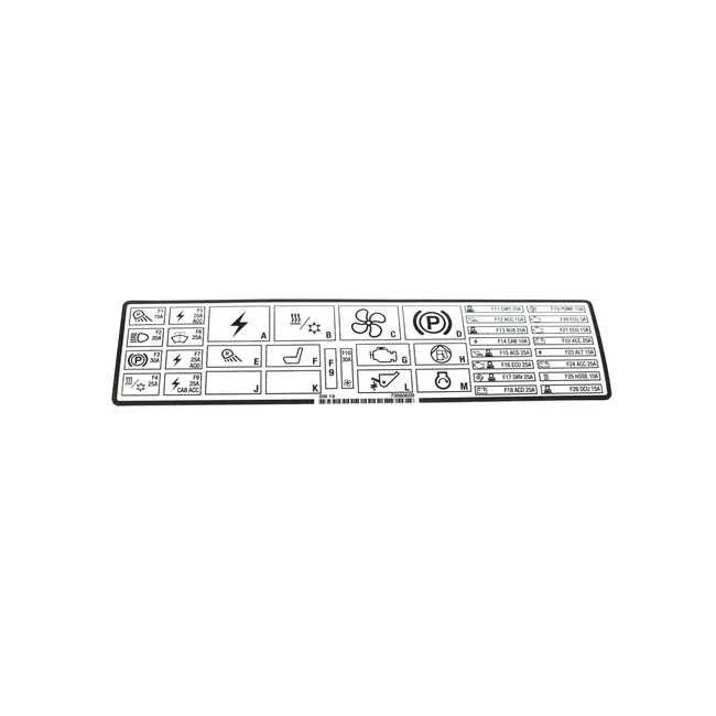 Bobcat 7356065 Fuse Relay Decal for Loaders, 7356065