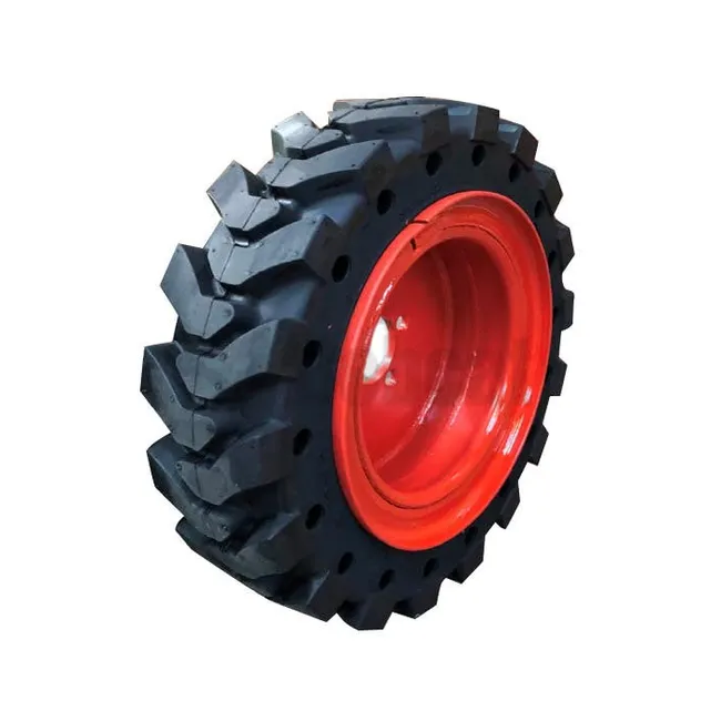 Bobcat 7365906 Right Solid Tire for S70, Orange Rim, 7365906