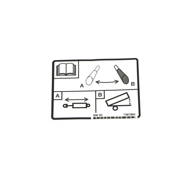Bobcat 7367884 AUX Hydraulic Decal for Work Machines, 7367884
