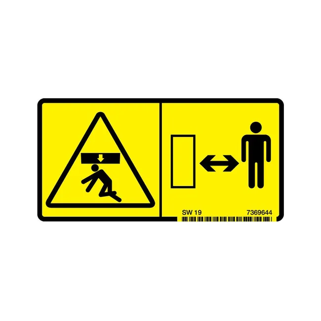 Bobcat 7369644 Stay Clear Decal, 7369644
