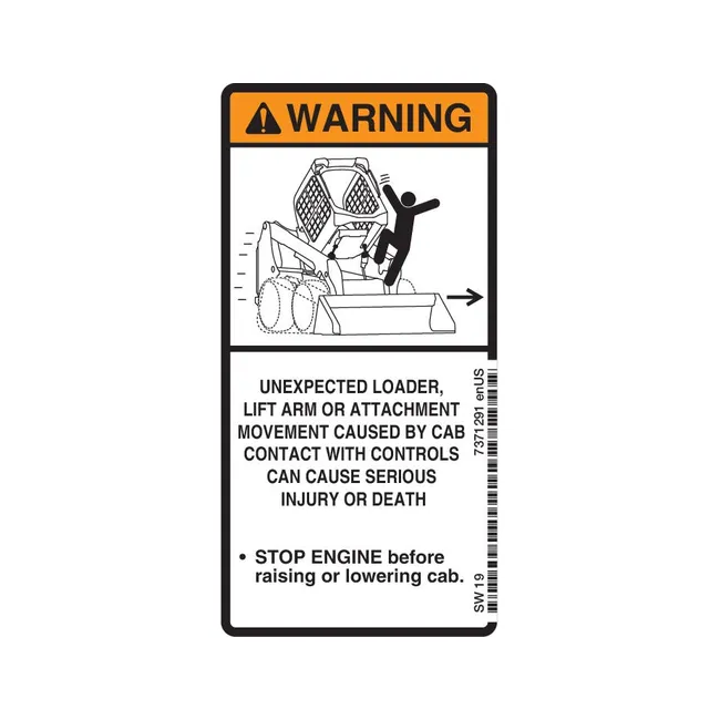 Bobcat 7371291 Warning Decal, 7371291