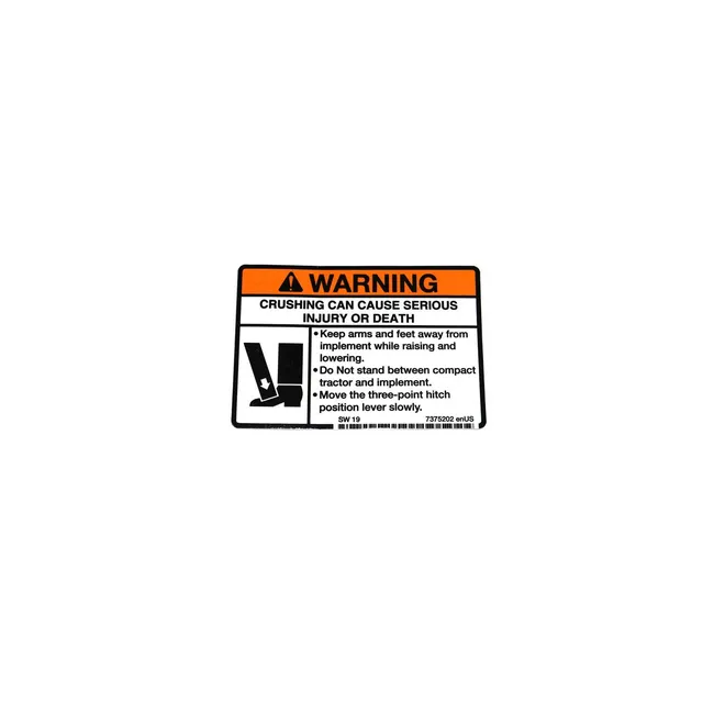 Bobcat 7375202 Warning Decal for Tractors, 7375202