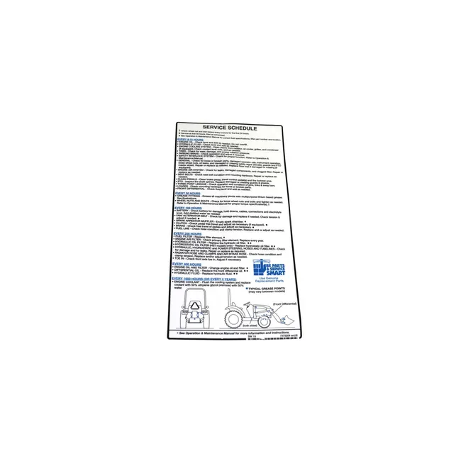 Bobcat 7375204 Service Decal for Tractor, 7375204