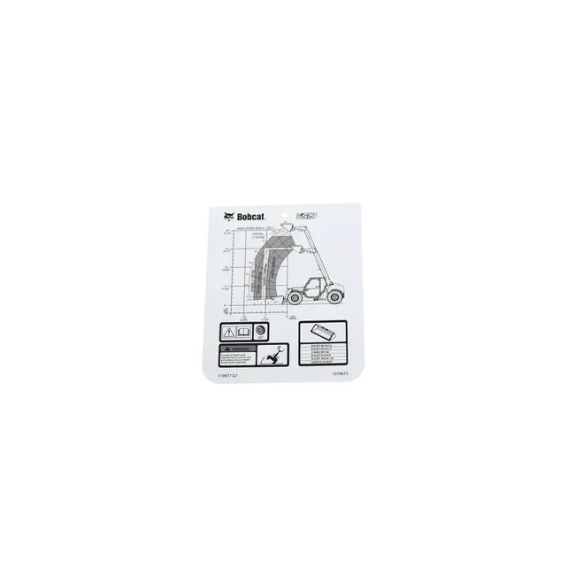 Bobcat 7379675 VersaHandler Load Chart, 7379675