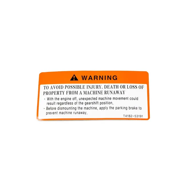 Bobcat 7385613 Parking Brake Safety Decal, 7385613