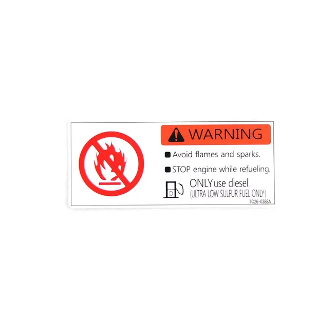 Bobcat 7385696 Diesel Warning Decal, 7385696